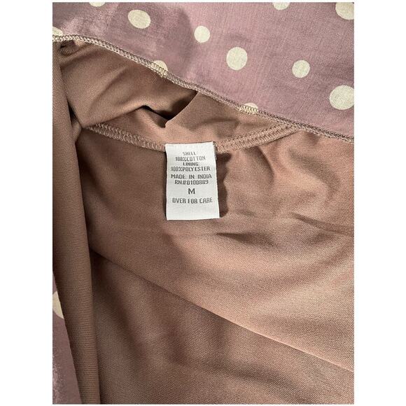 Keren Hart Mauve Polka Dot Smocked Spaghetti Strap SunDress Size Medium NWT - Picture 11 of 11